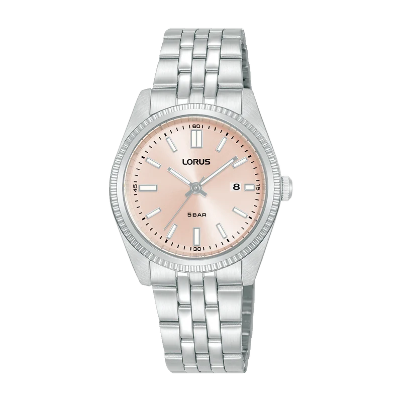 Lorus Classic RJ277BX9 Damenuhr Rosa • Mineralglas • Edelstahlarmband