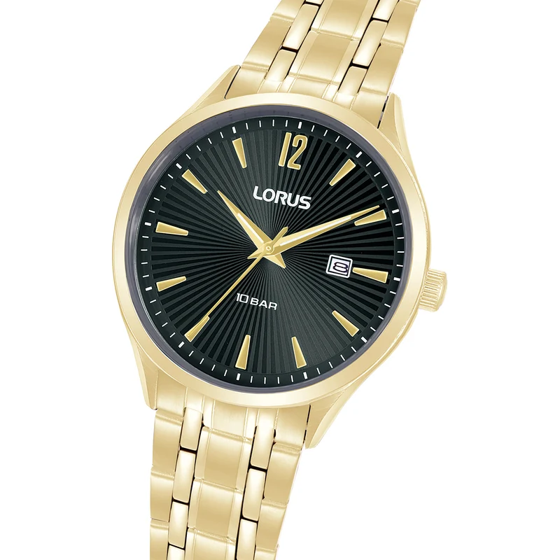 Lorus Classic RH994RX9 Herrenuhr Schwarz • Mineralglas • Edelstahlarmband