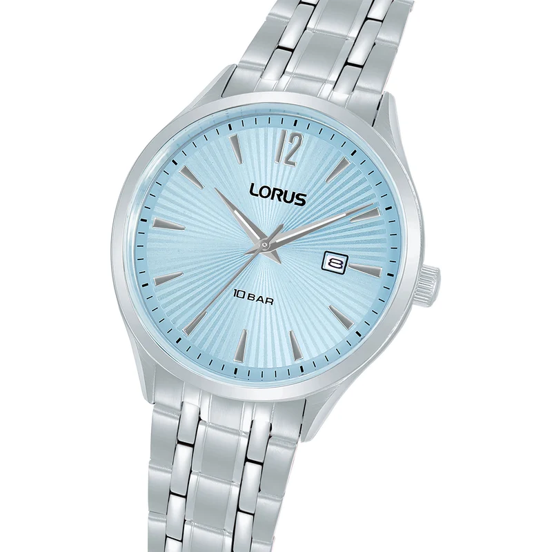 Lorus Classic RH991RX9 Herrenuhr Hellblau • Mineralglas • Edelstahlarmband