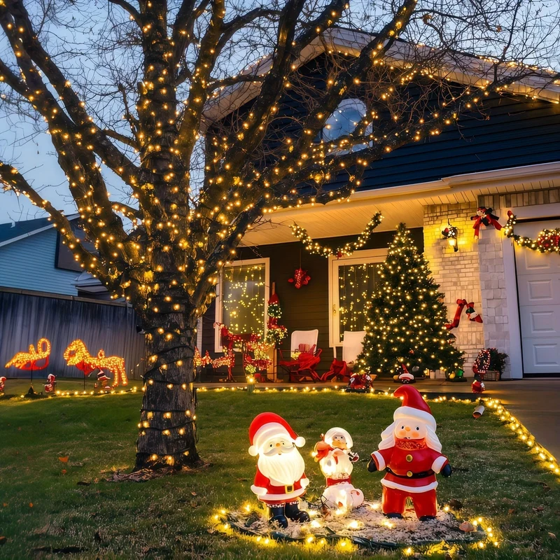LED Lichtsnoer Outdoor IP44 Waterdicht met Warm Licht voor Tuin Terras Balkon Feestverlichting Sfeervol | Sansoti