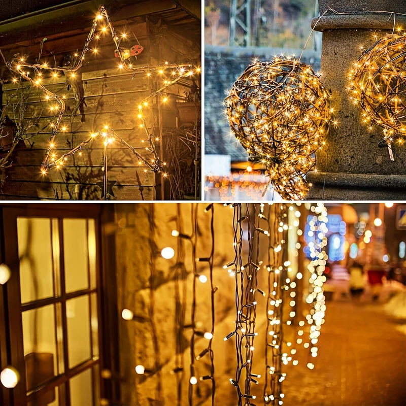 LED Lichtsnoer Outdoor IP44 Waterdicht met Warm Licht voor Tuin Terras Balkon Feestverlichting Sfeervol | Sansoti