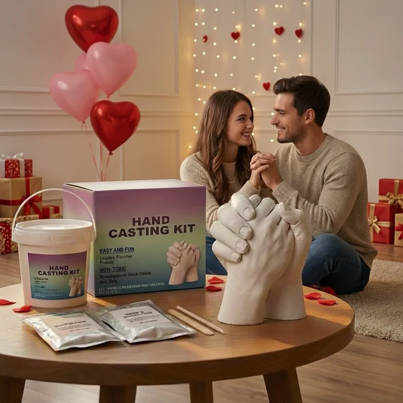 Handafdruk Gietset Hart Handen Koppels Gezin Baby 3D Alginaat Gips Creatieve Herinnering Kunstwerk Cadeau | Sansoti