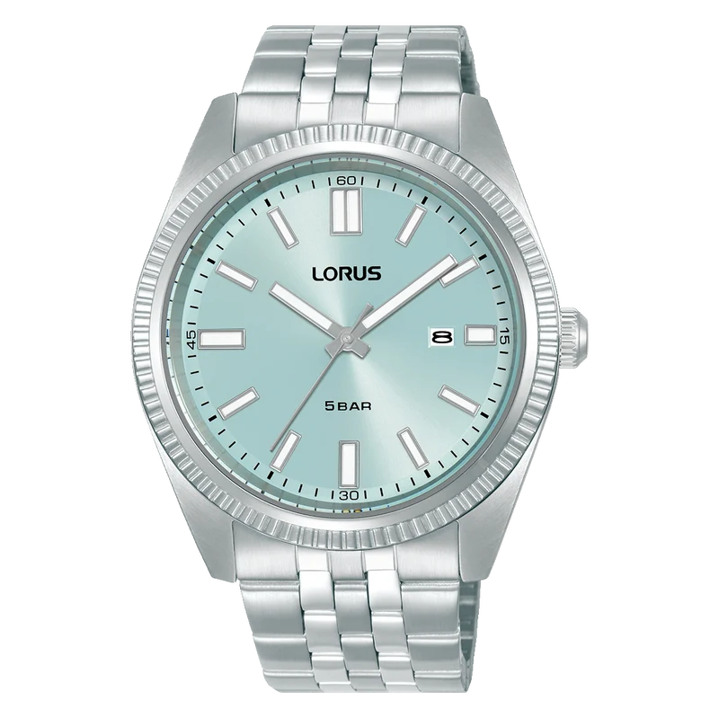 Lorus Classic RH969QX9 Herrenuhr Hellblau • Mineralglas • Edelstahlarmband