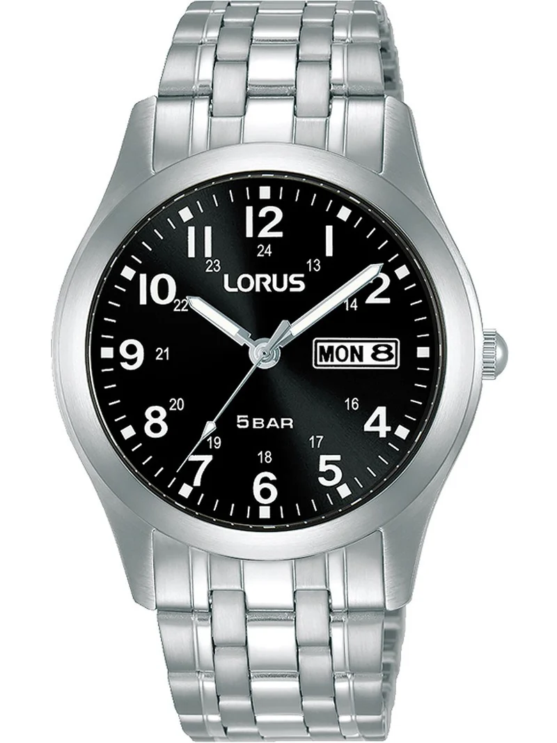 Lorus Klassik RXN73DX5 Herren Armbanduhr Silber • Mineralglas • Datum & Wochentag