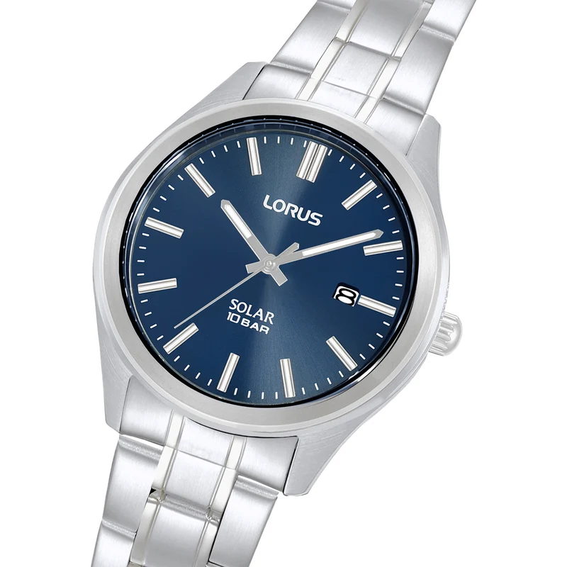 Lorus Sports RX389AX9 Herrenuhr Solar • Mineralglas • Edelstahlarmband