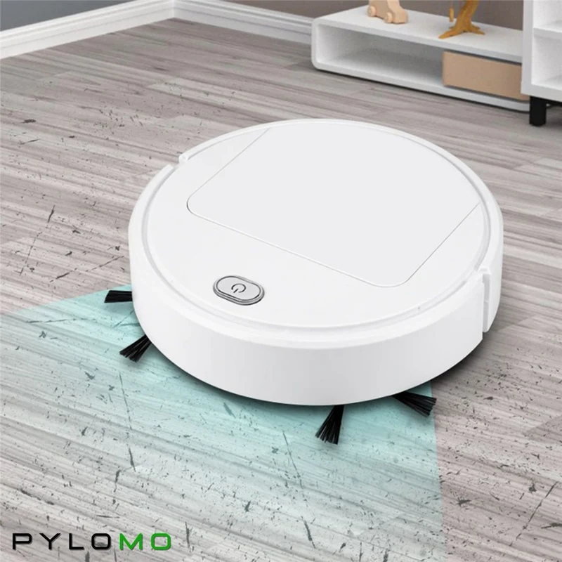 Robotstofzuiger met Dweilfunctie Zwart Wit voor Harde Vloeren Tapijt Dierenharen Stil Compact Design | Sansoti