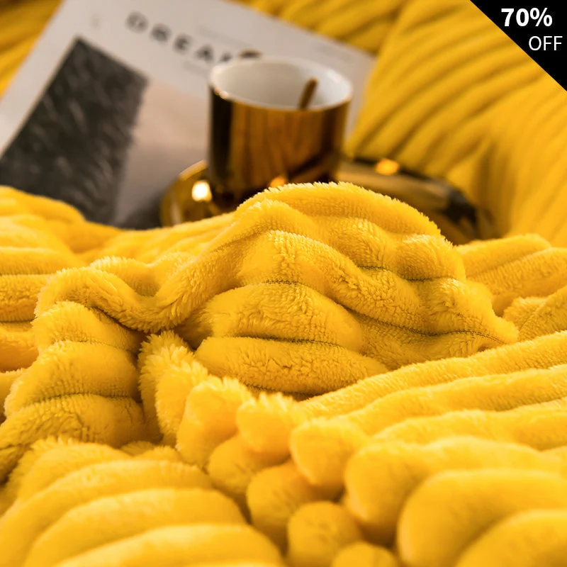 Fleece Dekbedset Dubbelzijdig Warm met Kussensloop Wasbaar Fluwelen Beddengoed Luxe Winter Dekbed Comfortabel | Sansoti