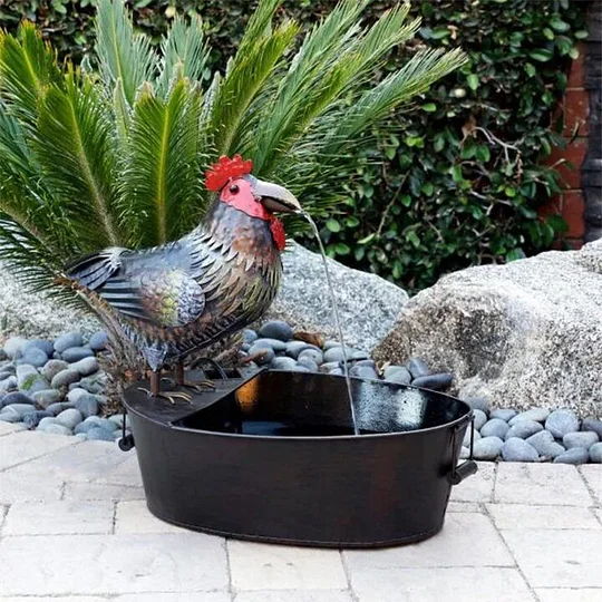 Decoratieve Tuinfontein Dierenmotief Polyresin Fontein met Waterpomp Rustgevend Waterornament voor Tuin Terras | Sansoti