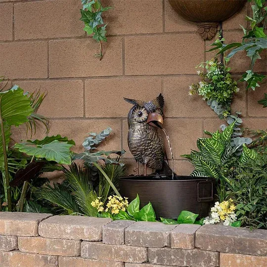 Decoratieve Tuinfontein Dierenmotief Polyresin Fontein met Waterpomp Rustgevend Waterornament voor Tuin Terras | Sansoti