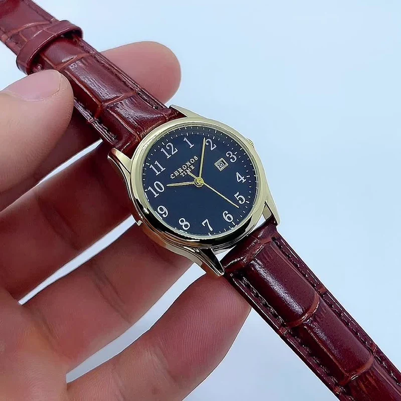 Vierkant Dameshorloge met Kunstleren Band Kwarts Uurwerk Waterbestendig Krasvrij Elegant Stijlvol Polshorloge | Sansoti