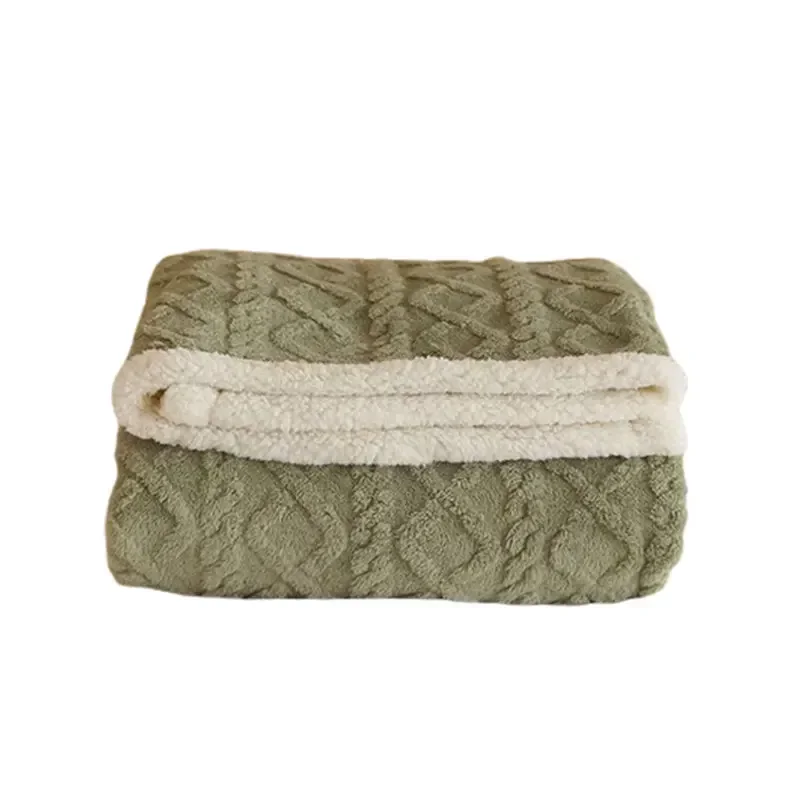 Wenddeken Lamswol Flanel 200x230cm Winterdeken Warme Plaid Tweezijdig Fleece Beddeken Slaapkamer Bed | Sansoti