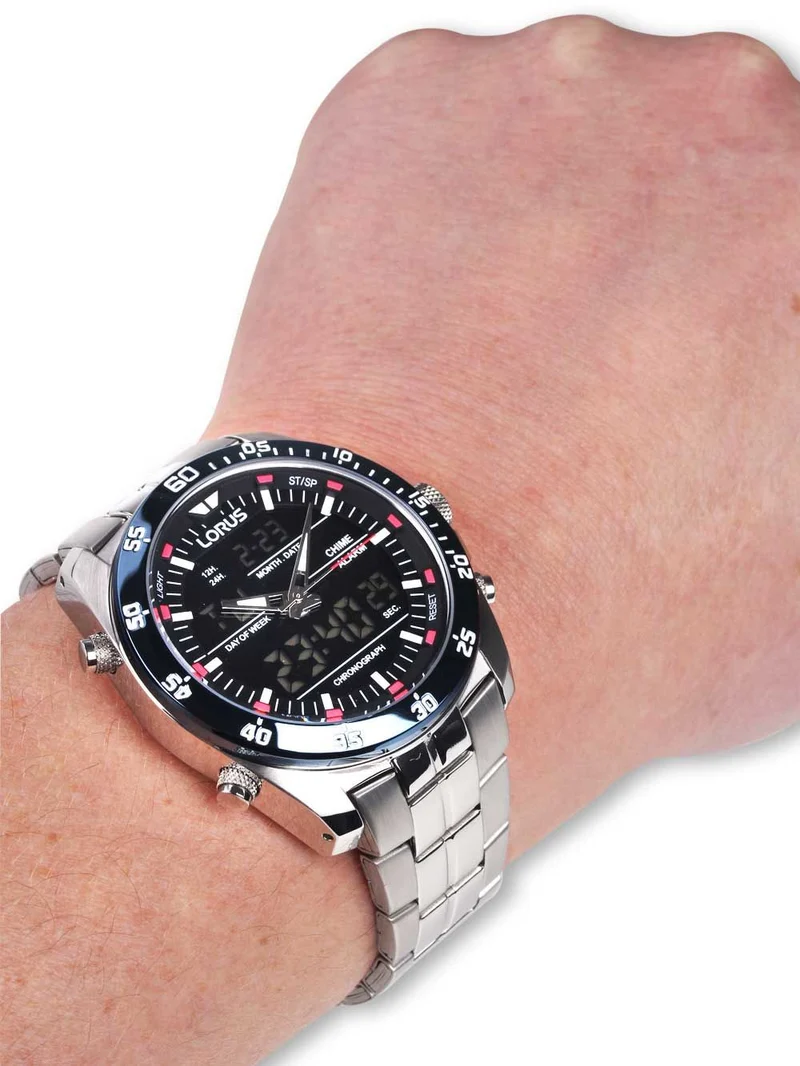 Lorus RW623AX5 Herren Armbanduhr • Analog-Digital Chronograph • 10 bar Wasserdicht