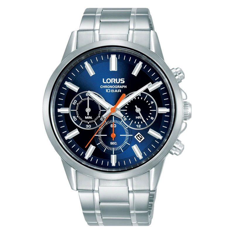 Lorus Sports RT373KX9 Herrenuhr Dunkelblau • Chronograph • Mineralglas