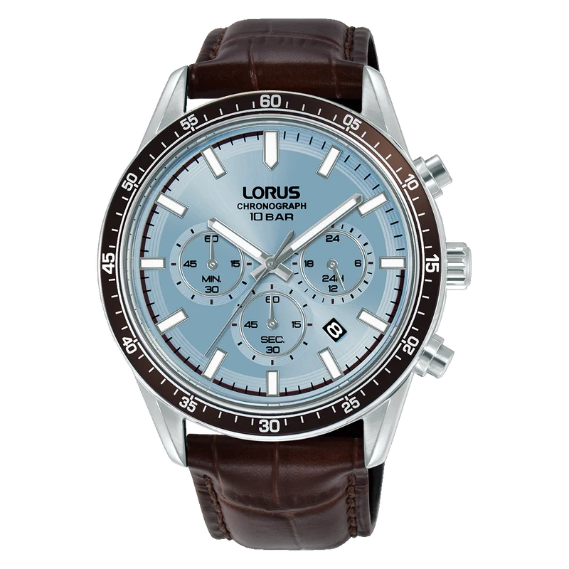 Lorus Sport RT351LX9 Herren Armbanduhr • Chronograph • Hellblaues Zifferblatt