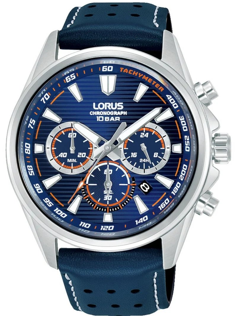 Lorus Sports RT327LX9 Herrenuhr Chronograph Dunkelblau • Mineralglas • 10 bar wasserdicht
