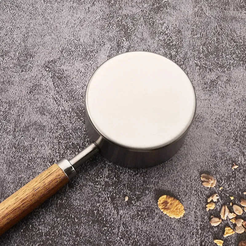 Rustiek Edelstalen Maatlepelset 8-Delig met Houten Handgrepen voor Keuken en Bakken | Sansoti