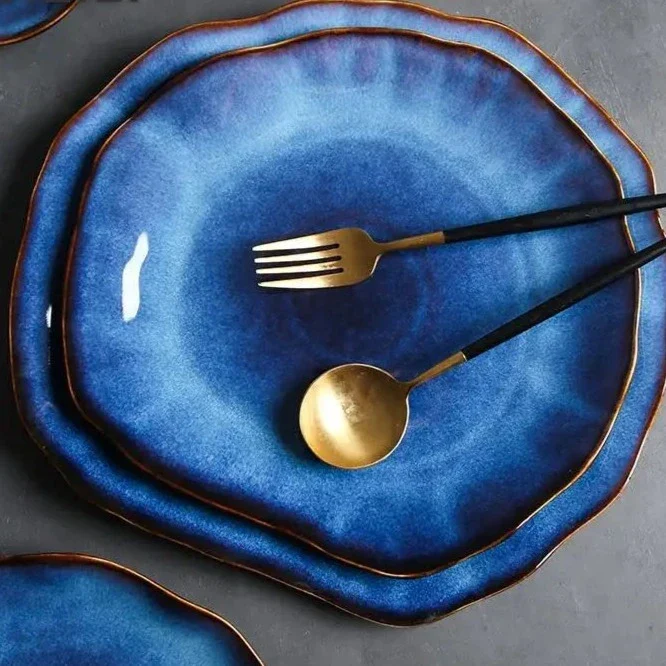 Handgemaakte Borden Porselein 4-Delig Bone China Magnetronbestendig | Sansoti