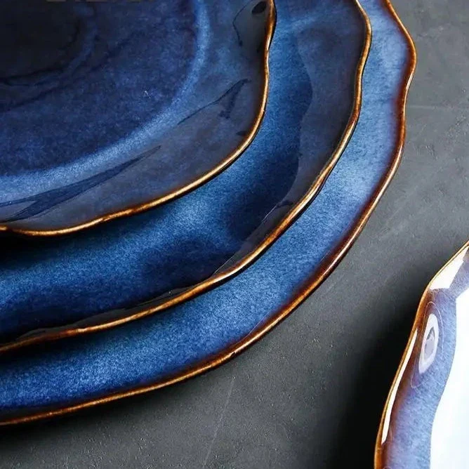 Handgemaakte Borden Porselein 4-Delig Bone China Magnetronbestendig | Sansoti