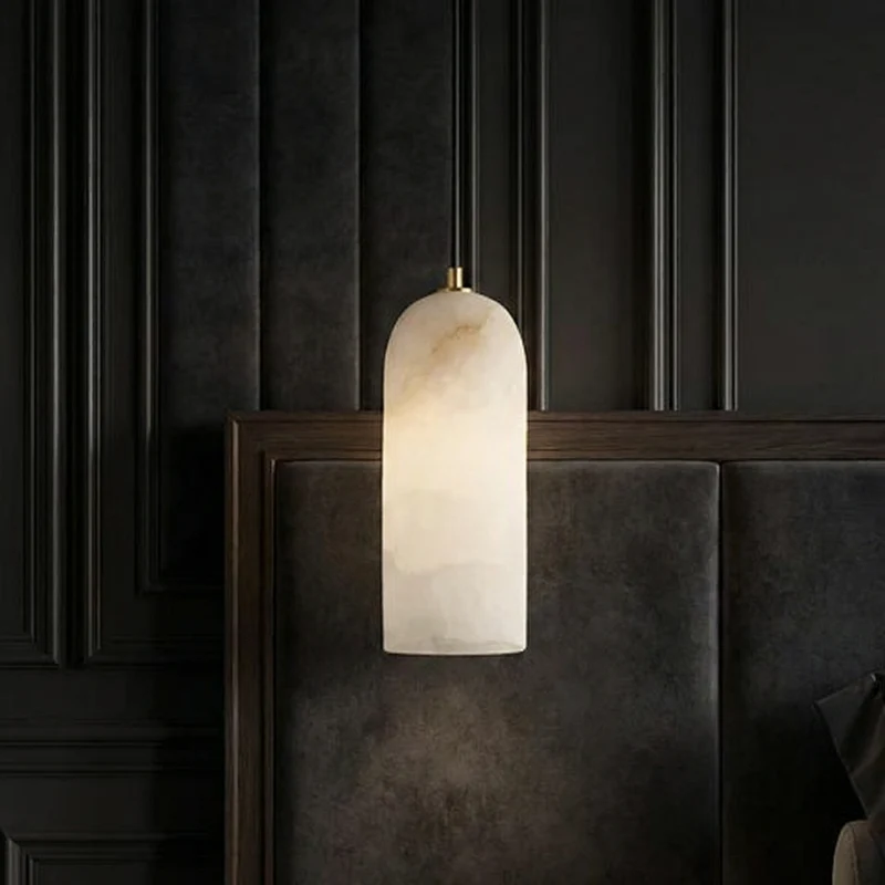 Marmeren Hanglamp met Koperen Afwerking – Moderne Scandinavische Verlichting | Sansoti
