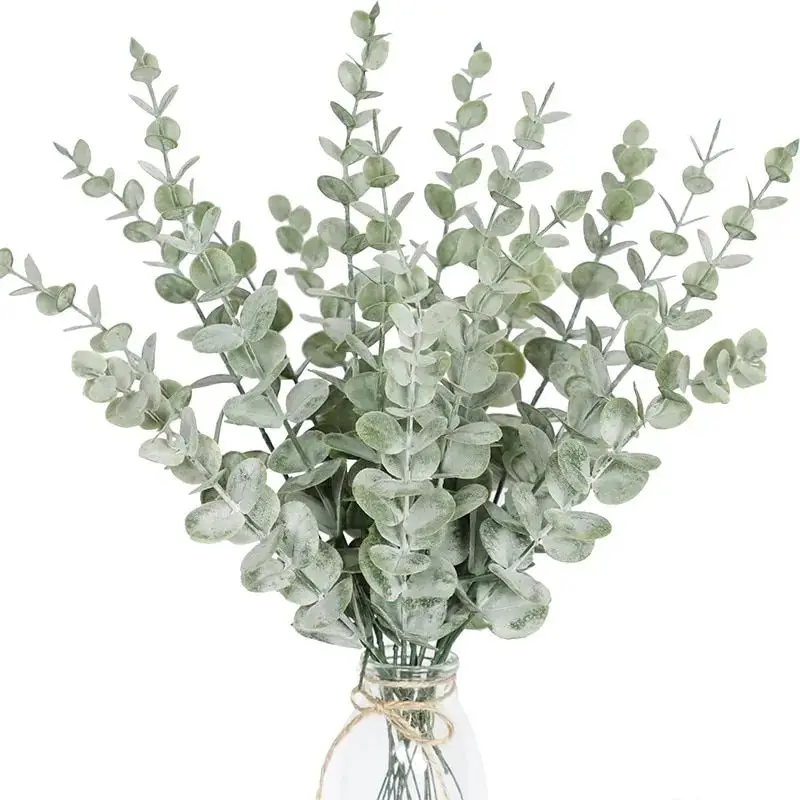 Kunsttak Eucalyptus Groen Naturel – Decoratieve Nep Eucalyptus Takken voor Vaas – Botanische Arrangement Accessoire 41 cm | Sansoti