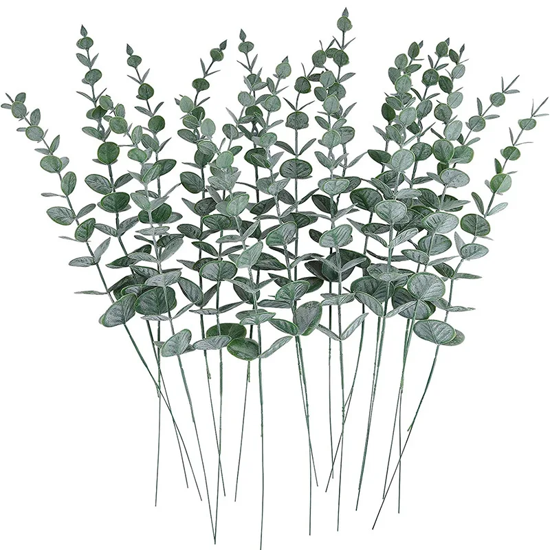 Kunsttak Eucalyptus Groen Naturel – Decoratieve Nep Eucalyptus Takken voor Vaas – Botanische Arrangement Accessoire 41 cm | Sansoti