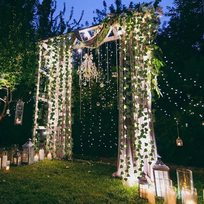 Zonne-energie Klimop Lichtslinger voor Tuin en Terras | Sansoti