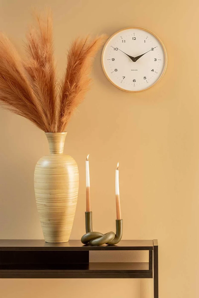 Karlsson Wanduhr 30 cm Ø Holz • Modernes Design • Batteriebetrieben