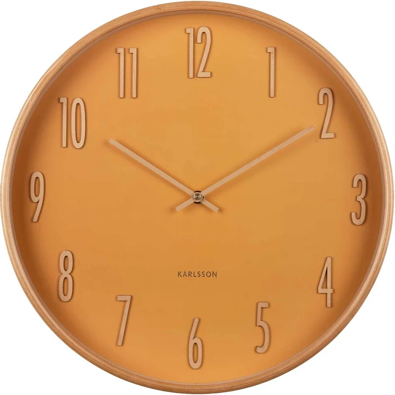 Karlsson Wanduhr 40x40x5 cm Holz • Modernes Design • Echtholz