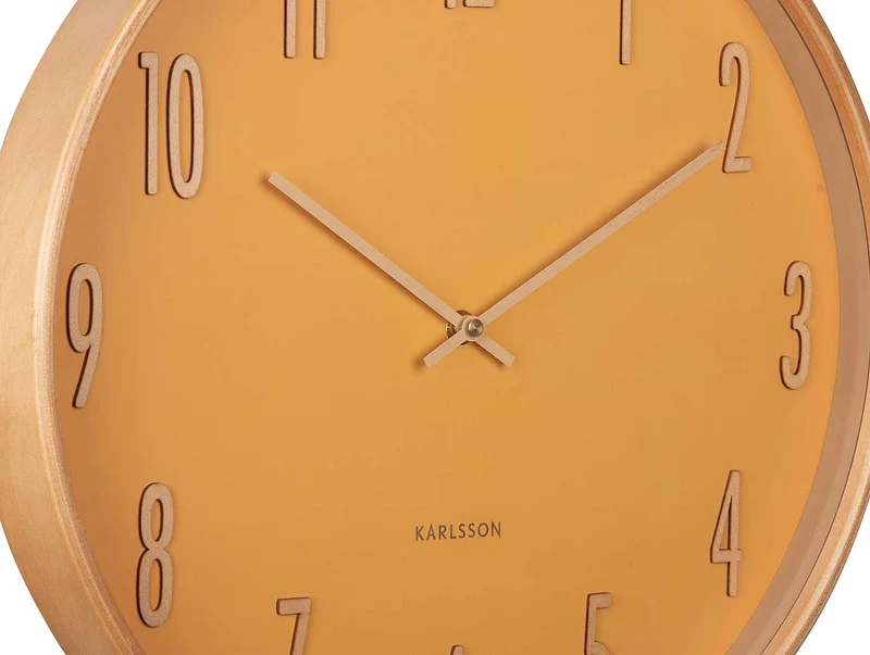 Karlsson Wanduhr 40x40x5 cm Holz • Modernes Design • Echtholz