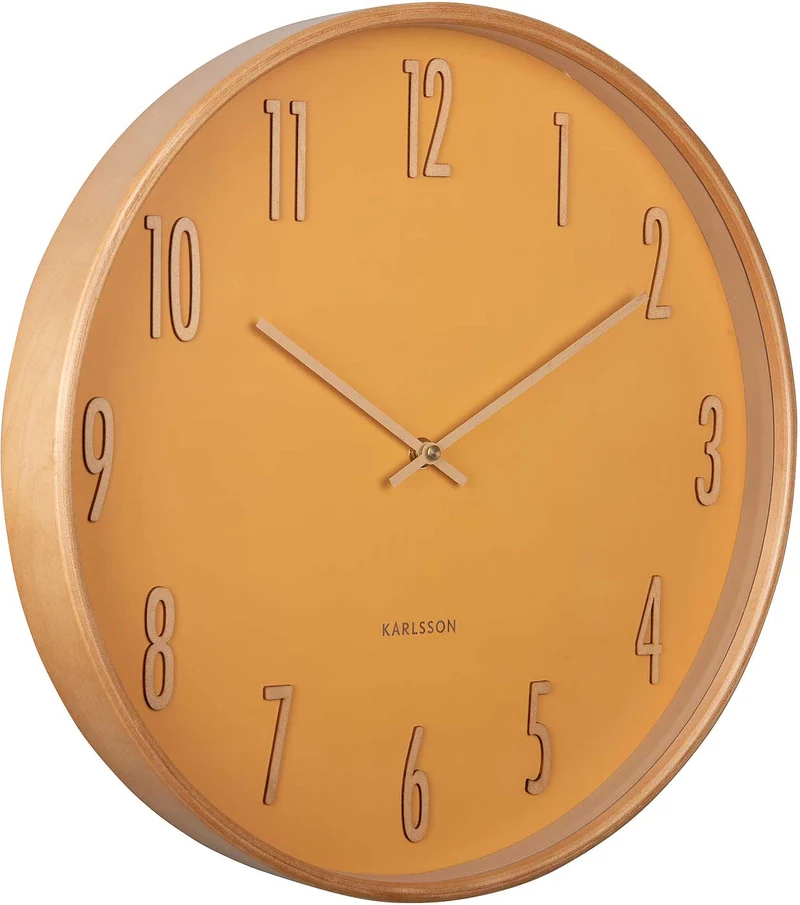 Karlsson Wanduhr 40x40x5 cm Holz • Modernes Design • Echtholz