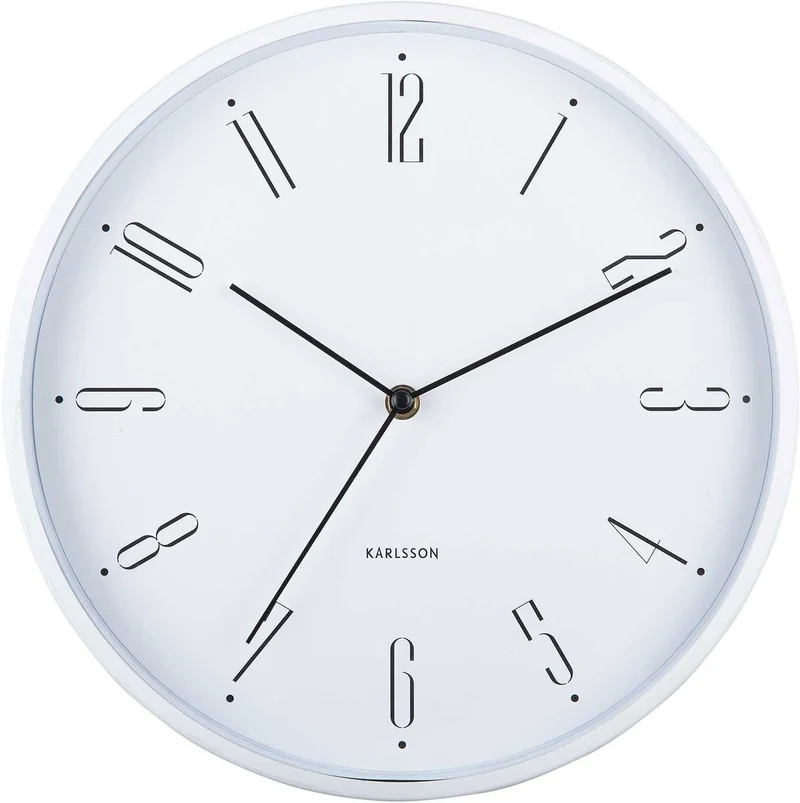 Karlsson Wanduhr 30x30x4 cm Kunststoff • Zeitloses Design • Präzises Quarzwerk