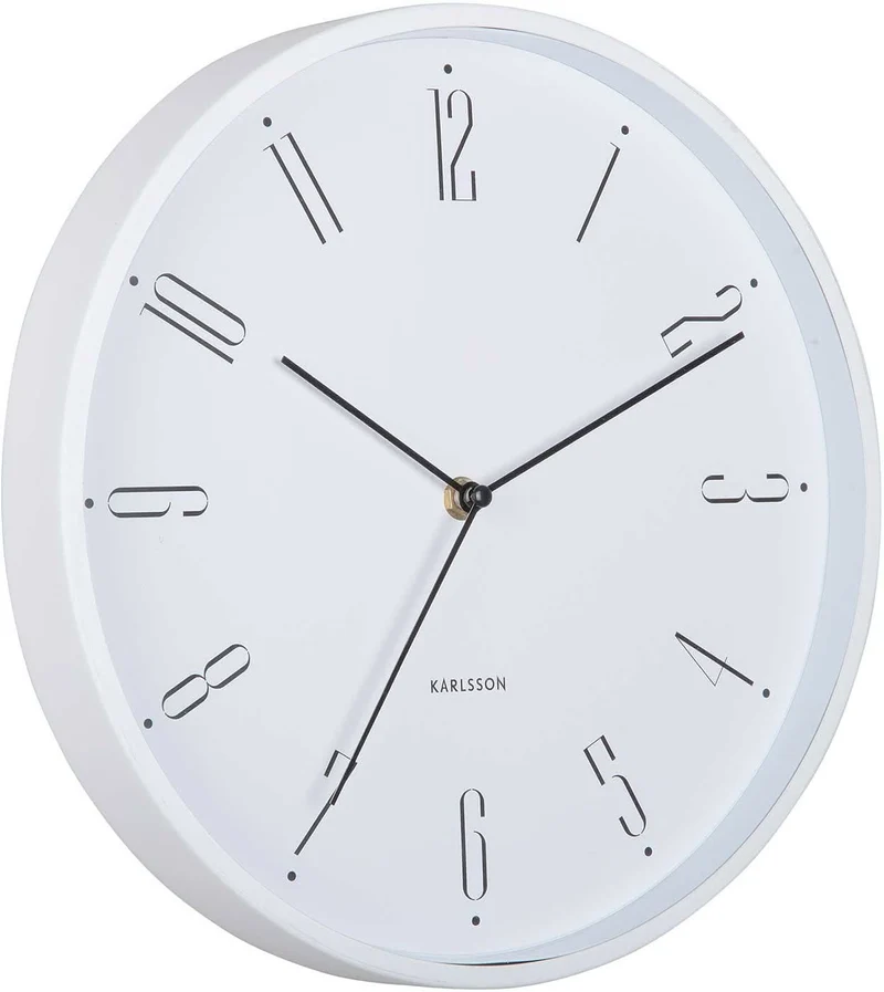 Karlsson Wanduhr 30x30x4 cm Kunststoff • Zeitloses Design • Präzises Quarzwerk