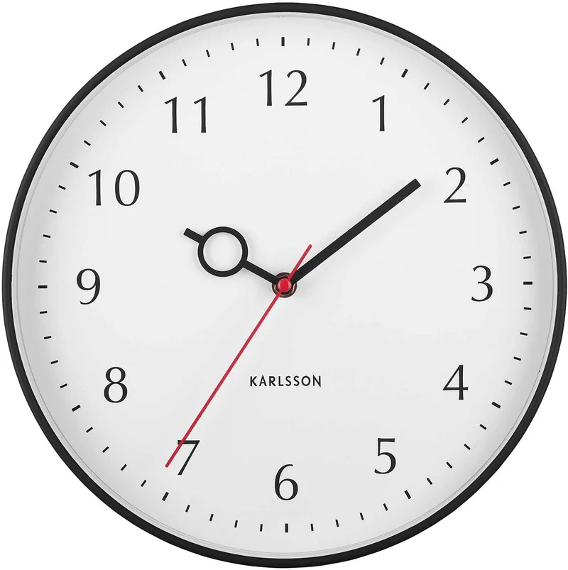Karlsson Wanduhr 30 cm Ø Kunststoff • Modernes Design • Präzises Quarzwerk