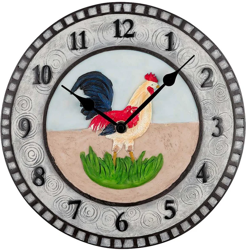 Atlanta Wanduhr 29 cm Ø Polyresin • Stilvolles Design • Präzises Quarzuhrwerk
