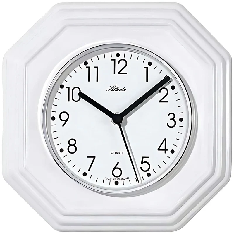 Atlanta Wanduhr 23,5x23,5 cm Keramik • Edles Design • Präzises Quarzwerk