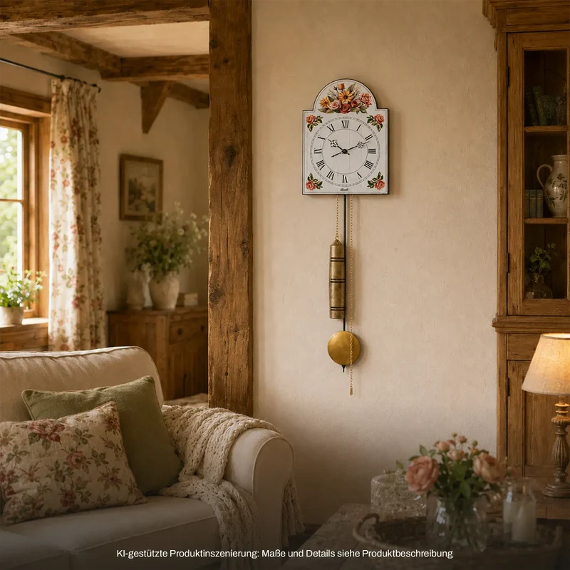 Hermle Wanduhr 62 cm Holz • 8-Tage-Werk • Traditionelles Design