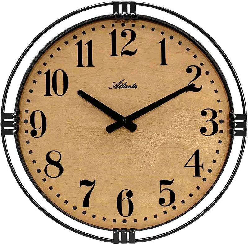 Atlanta Wanduhr • Präzises Funkwerk • Zeitloses Design