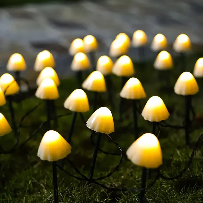 Solar Tuinlampen Paddestoelvorm 10 LED-Verlichting met Grondspiesen voor Tuin en Terras Sfeerlicht | Sansoti