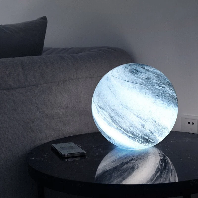Decoratieve Glazen Maanlamp met Afstandsbediening en 16 Kleuren | Sansoti
