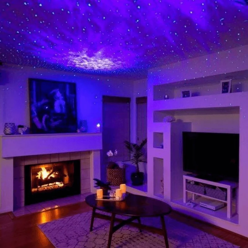 Sterrenprojector met Bluetooth Speakers en 21 Kleuren — Sferische Lichtprojector met Afstandsbediening voor Slaapkamer en Woonkamer | Sansoti
