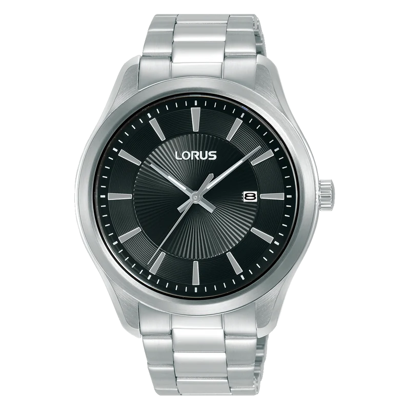 Lorus Classic RH925RX9 Herrenuhr Schwarz • Mineralglas • Edelstahlarmband