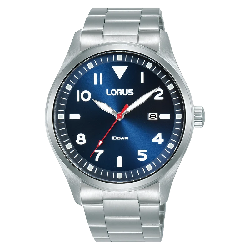 Lorus Sports RH925QX9 Herrenuhr Dunkelblau • Mineralglas • 10 bar Wasserdicht