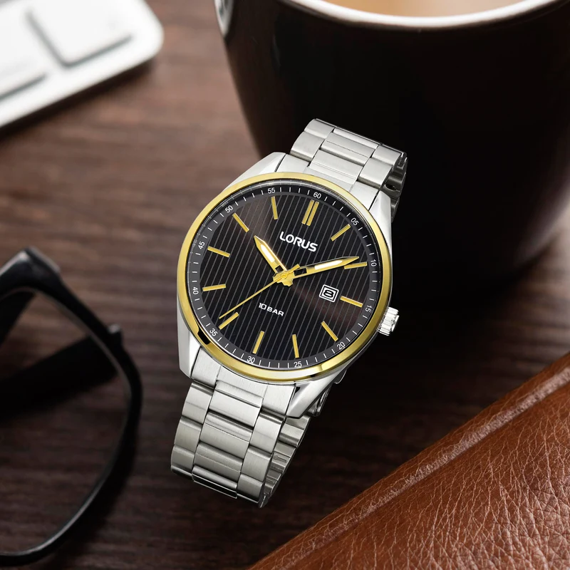 Lorus Sports RH918QX9 Herren Armbanduhr Schwarz • Mineralglas • 10 bar wasserdicht