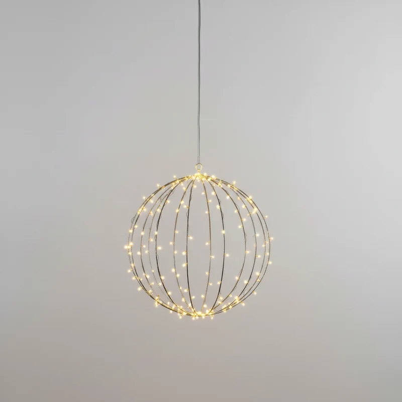 LED Sfeerbol Ø 30 cm Draadloos op Batterij Metalen Frame Opvouwbaar Decoratieve Sfeerverlichting Binnen Buiten | Sansoti