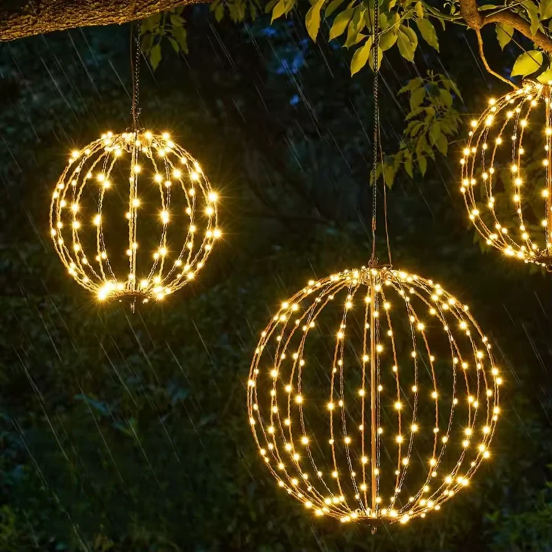 LED Sfeerbol Ø 30 cm Draadloos op Batterij Metalen Frame Opvouwbaar Decoratieve Sfeerverlichting Binnen Buiten | Sansoti