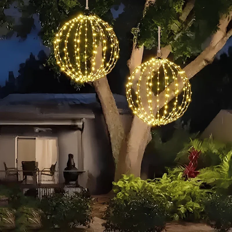 LED Sfeerbol Ø 30 cm Draadloos op Batterij Metalen Frame Opvouwbaar Decoratieve Sfeerverlichting Binnen Buiten | Sansoti