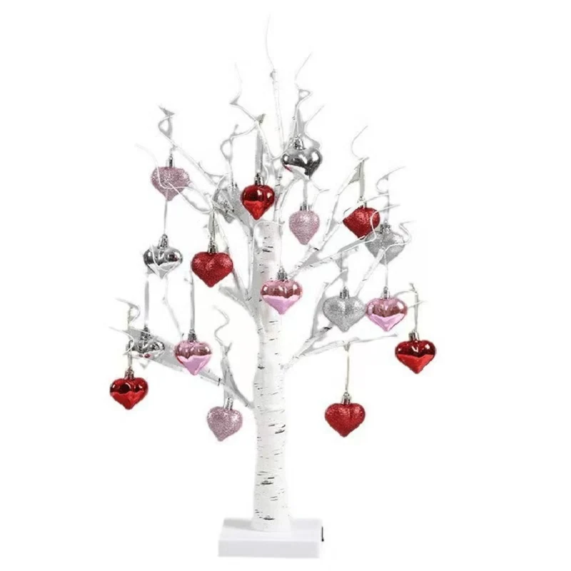LED Berkenboom 60cm Warmwit Licht Hart Decoratie Sfeerlamp Tafel Decoratieve Verlichting Woonkamer Interieur | Sansoti