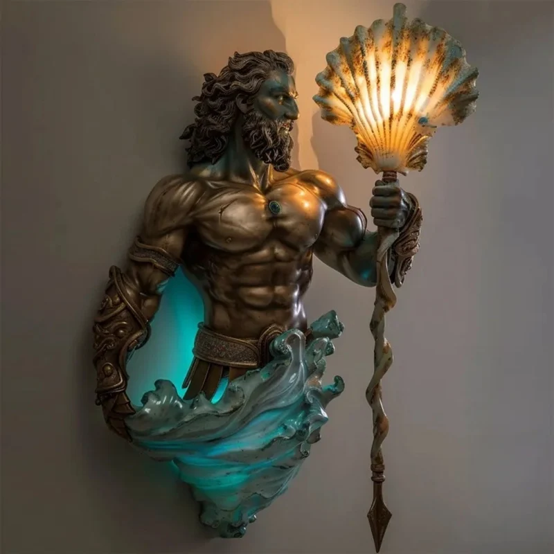 Sculptuurwandlamp Mythologische Figuren – Handafgewerkt met Sfeerlicht voor Sfeervolle Woonkamer en Slaapkamer | Sansoti