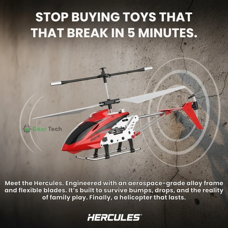 Bestuurbare RC Helikopter 3.5 Kanalen Infrarood met Gyroscoop Binnen Crimson Rood | Sansoti