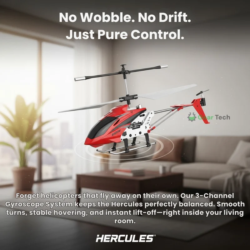 Bestuurbare RC Helikopter 3.5 Kanalen Infrarood met Gyroscoop Binnen Crimson Rood | Sansoti
